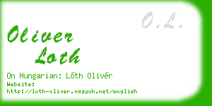 oliver loth business card